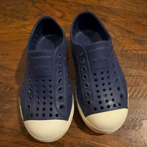 Native Kids Shoes - Navy and White